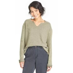 Knox Rose Thermal Lace top Green Size S